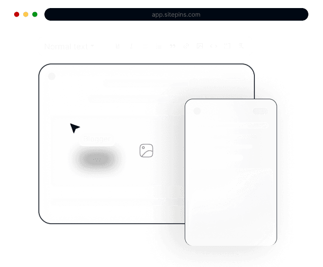Sitepins markdown editor pane